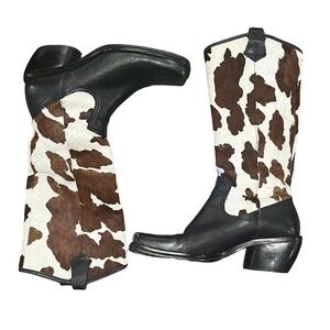 Wichita Retro Cow Hide Leather Cowgirl Boots